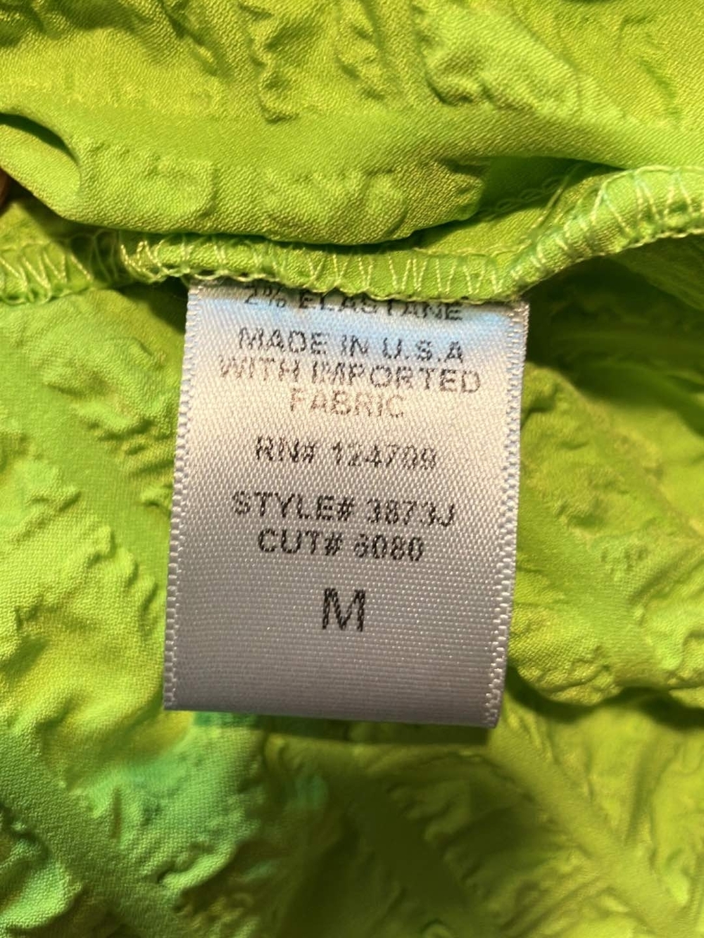 IC COLLECTION Neon Lime Green Textured Open Jacket - Picture 5 of 7